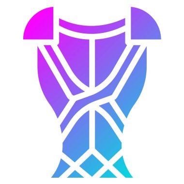 Zırh Vektörü Simgesi Tasarım İllüstrasyonu