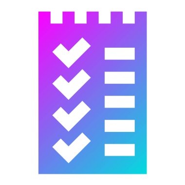 Yapılacaklar Listesi Vektör Simgesi Tasarım İllüstrasyonu