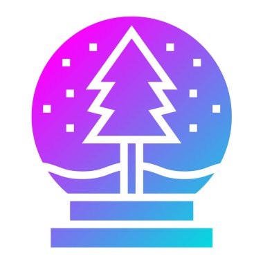 Kar küresi Vektör Simgesi Tasarım Çizimi