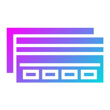 Kredi Kartı Vektör Simgesi Tasarım İllüstrasyonu