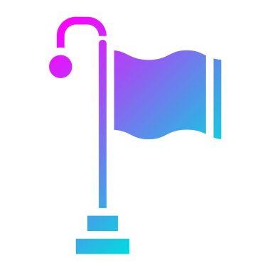 Bayrak Vektörü Simgesi Tasarım İllüstrasyonu