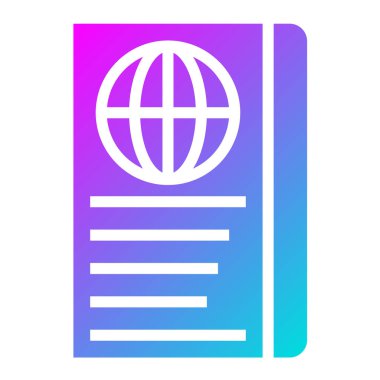 Pasaport Vektörü Simgesi Tasarım İllüstrasyonu