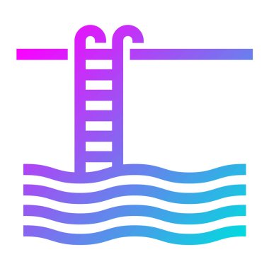 Havuz Vektörü Simgesi Tasarım İllüstrasyonu