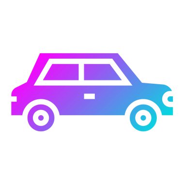 Araba Vektörü Simgesi Tasarım İllüstrasyonu