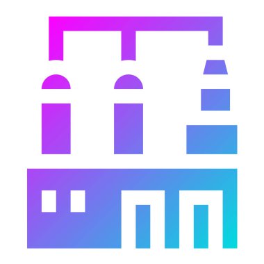 Gaz Rafineri Vektör Simgesi Tasarım İllüstrasyonu