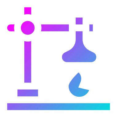 Bunsen brülör Vektör Simgesi Tasarım İllüstrasyonu