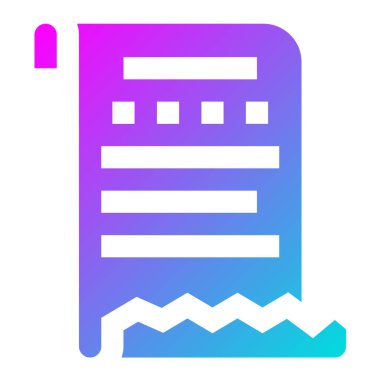 Ödeme Faturası Vektör Simgesi Tasarım İllüstrasyonu