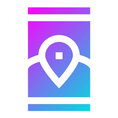 Çevrimiçi Mobil Loc Vektör Simgesi Tasarım İllüstrasyonu