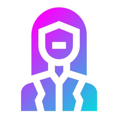 Kadın Vektör Simgesi Tasarım İllüstrasyonu