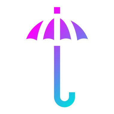 Koruyucu Umbrel Vektör Simgesi Tasarım İllüstrasyonu