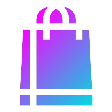 Alışveriş Torbası Vektör Simgesi Tasarımı İllüstrasyonu