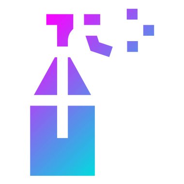 Sprey Şişe Vektörü Simgesi Tasarım Çizimi