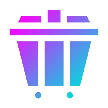 Çöp Konteynırı Vektör Simgesi Tasarım İllüstrasyonu