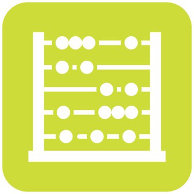 Abaküs Vektör Simgesi Tasarım Çizimi