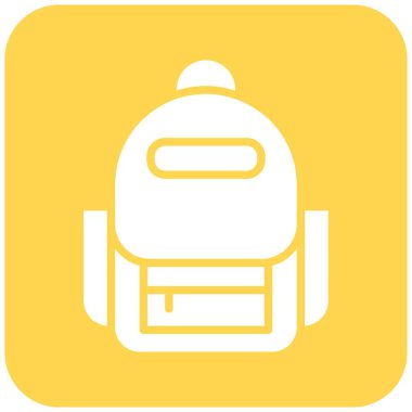 Bagpack Vektör Simgesi Tasarım İllüstrasyonu