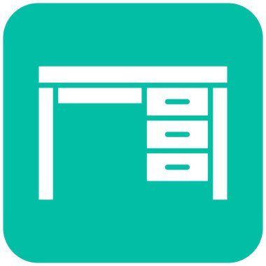 Masa Vektörü Simgesi Tasarım İllüstrasyonu