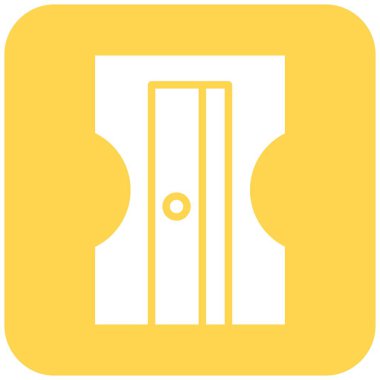 Keskinleştirici Vektör Simgesi Tasarım İllüstrasyonu