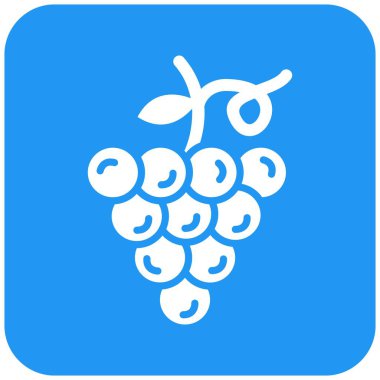 Üzüm Vektörü Simgesi Tasarım İllüstrasyonu