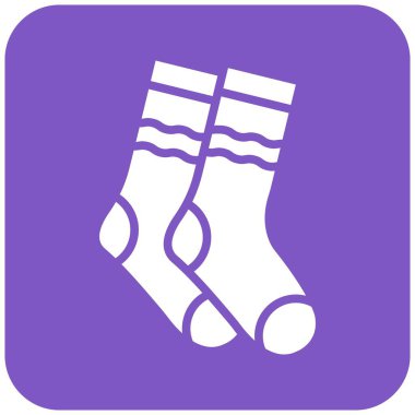 Çorap Vektörü Simgesi Tasarımı Çizimi