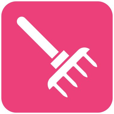 Pitchfork Vektör Simgesi Tasarım Çizimi