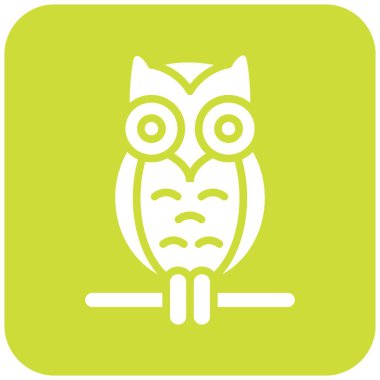 Baykuş Vektör Simgesi Tasarım İllüstrasyonu