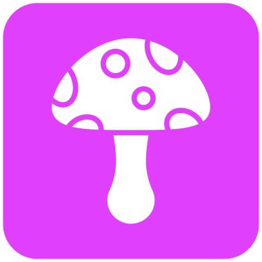 Mantar Vektörü Simgesi Tasarım İllüstrasyonu