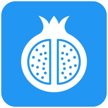 Nar Vektörü Simgesi Tasarım İllüstrasyonu