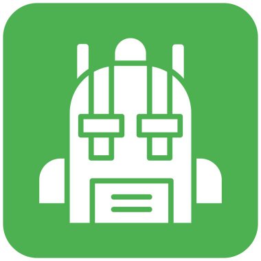 Bagpack Vektör Simgesi Tasarım İllüstrasyonu