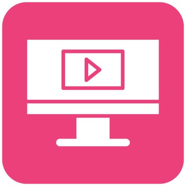 Yayın Vektörü Simgesi Tasarım İllüstrasyonu