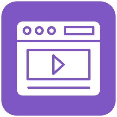 Video Pazarlama Vektörü Simgesi Tasarım İllüstrasyonu