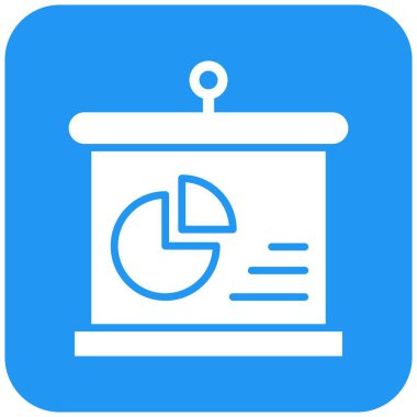 Sunum Vektörü Simgesi Tasarım İllüstrasyonu