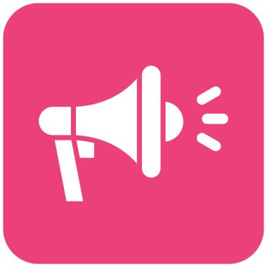 Megafon Vektör Simgesi Tasarım İllüstrasyonu