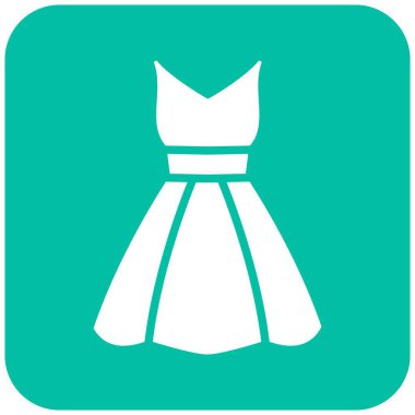 Gelinlik Vektör Simgesi Tasarım İllüstrasyonu