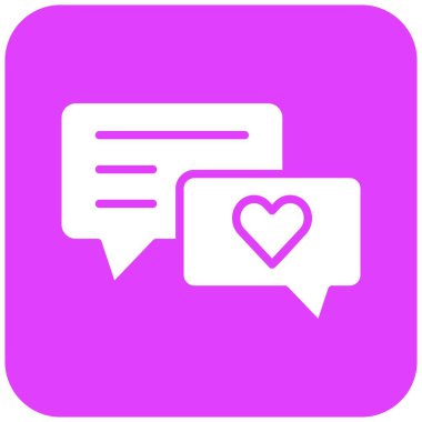 Sohbet Vektörü Simgesi Tasarım İllüstrasyonu