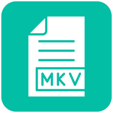 MKV Vektör Simgesi Tasarım İllüstrasyonu