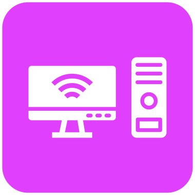 Bilgisayar Vektörü Simgesi Tasarım İllüstrasyonu