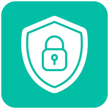 Siber Güvenlik Vektörü Simge Tasarımı İllüstrasyonu