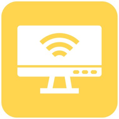 LCD Vektör Simgesi Tasarım İllüstrasyonu