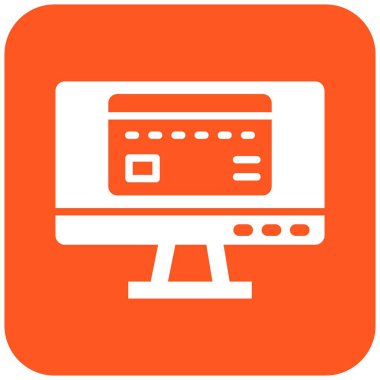 Çevrimiçi ödeme vektörü Simge Tasarımı İllüstrasyonu