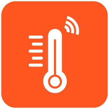 Termometre Vektör Simgesi Tasarım İllüstrasyonu