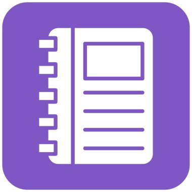 Not Defteri Vektör Simgesi Tasarım İllüstrasyonu