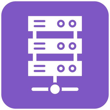 Sunucu Vektörü Simgesi Tasarım İllüstrasyonu