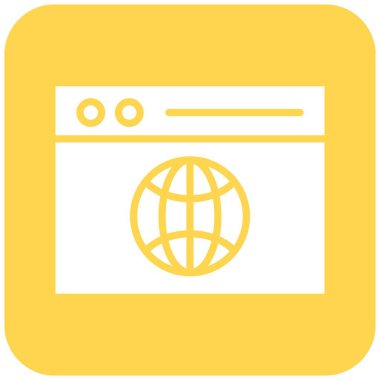 Web Vektörü Simgesi Tasarım İllüstrasyonu