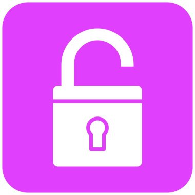 Kilitli Vektör Simgesi Tasarım İllüstrasyonu