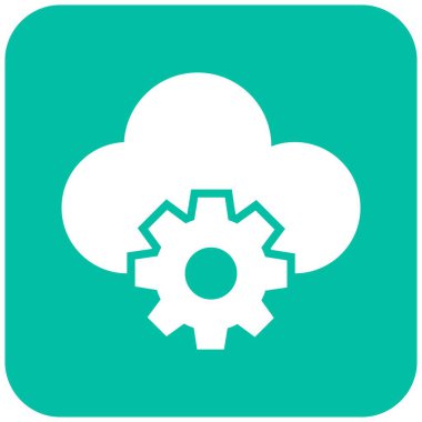 Bulut Hesaplama Vektörü Simgesi Tasarım İllüstrasyonu