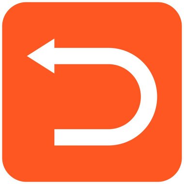 Dönüş Vektörü Simgesi Tasarım İllüstrasyonu