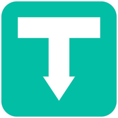 T kavşağı Vektör Simgesi Tasarım İllüstrasyonu