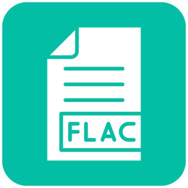 FLAC Vektör Simgesi Tasarım İllüstrasyonu