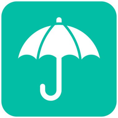 Şemsiye Vektör Simgesi Tasarım İllüstrasyonu