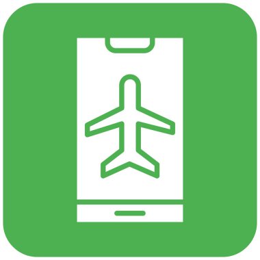 Uçak Modu Vektör Simgesi Tasarım İllüstrasyonu